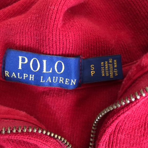 Ralph Lauren Polo quarter zip red sweater - Picture 2 of 2